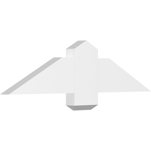 Ekena Millwork Eugene Architectural Grade PVC Gable Bracket, 36"W x 9"H x 2"D x 6"F, 6/12 Pitch GBP036X09X0206EUG00 - main